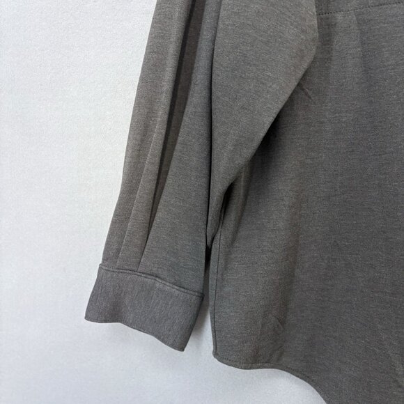 Elie Tahari Women’s X-Large Shacket Blanket Gray Snap Button Front Jacket Casual - Picture 5 of 14